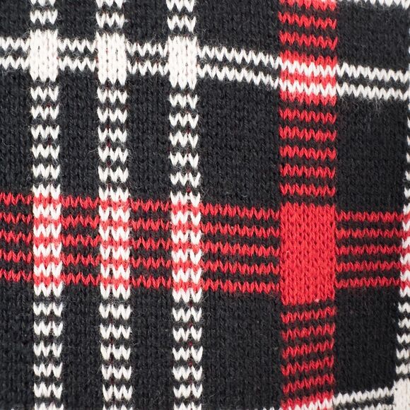 Chaps Asymmetric Zip Plaid Sweater Vest Womens 2X Cotton Knit Preppy Cabincore - Picture 10 of 15